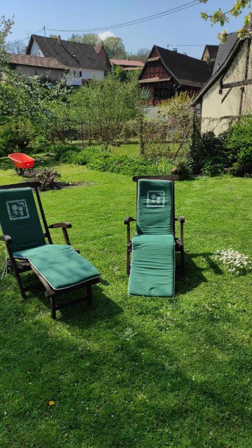 Gite Au Petit Ruisseau-Etage Et Combles-Maison Alsacienne 4 Personnes 4 Nuitees Minimum Langensoultzbach Luaran gambar