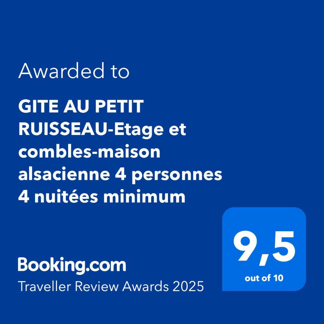 Gite Au Petit Ruisseau-Etage Et Combles-Maison Alsacienne 4 Personnes 4 Nuitees Minimum Langensoultzbach Luaran gambar